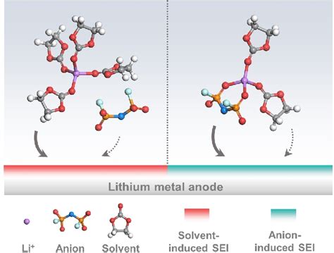 Schematic Illustration Of The Anion Participating In The Li Solvation