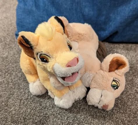 DISNEYLAND PARIS THE Lion King Simba And Nala Plush Soft Toys Tumbling