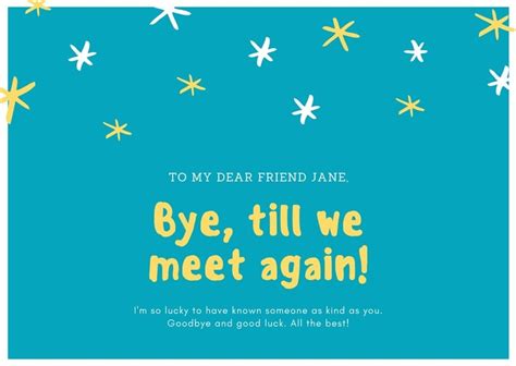 Free Printable Farewell Card Templates To Personalize Online Canva