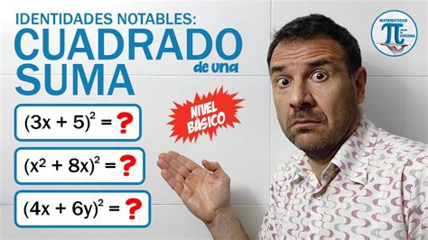 Identidades Notables Cuadrado De Una Suma Ejercicio Youtube