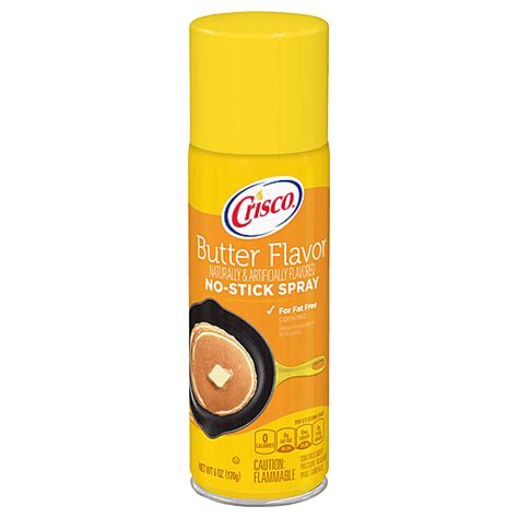 Crisco No Stick Spray Butter Flavor 6 Oz Shop Quality Foods