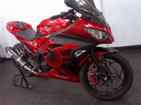 Harga Motor Ninja 4 Tak Warna Merah Modifikasi