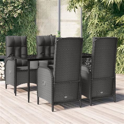 Tidyard 5 TLG Garten Essgruppe Terrassenmöbel Set 4 Personen