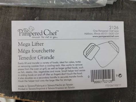 Pampered Chef Mega Lifter 1c Lil Dusty Online Auctions All Estate