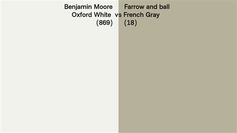 Benjamin Moore Oxford White 869 Vs Farrow And Ball French Gray 18