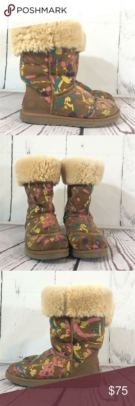 Ugg Paint Splatter Boots 7 Boots Uggs Womens Uggs