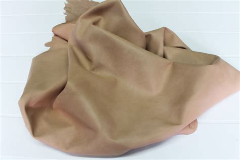 Italian Lambskin Soft Leather Hide Skin Hides Skins Natural Sand Tan Sqf