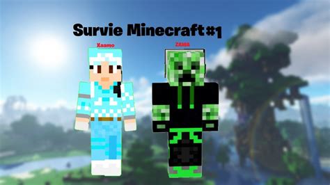 Ma première survie Minecraft ft ZAWA YouTube