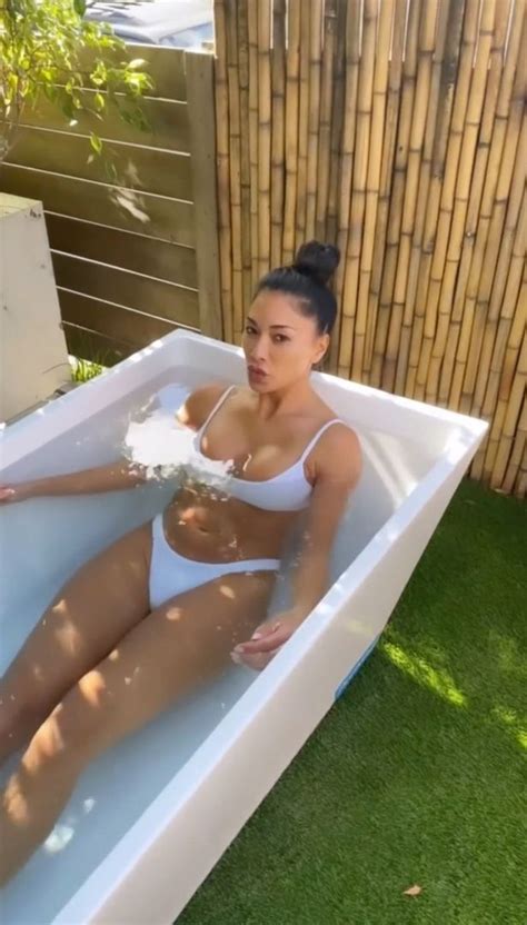 Nicole Scherzinger Wows Fans In Skimpy White Bikini As She Bravely