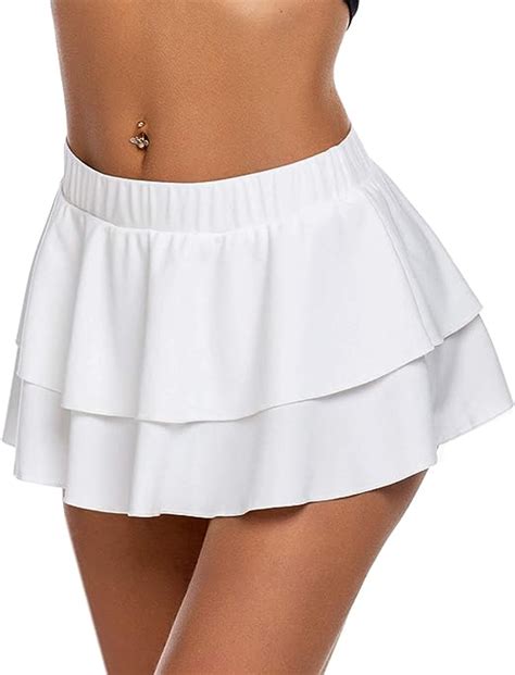 Avidlove Mini Falda Plisada Para Mujer Faldas De Lencer A Con Volantes