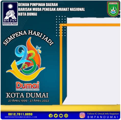 Ragam Twibbon HUT Kota Dumai Ke 23 Tahun 2022 Waca Berita