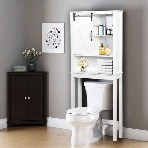 Bathroom Above Toilet Cabinet White MDF Storage Cabinet Bathroom