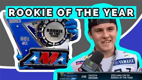 Salt Lake Supercross Rookie Of The Year Haiden Deegan Youtube