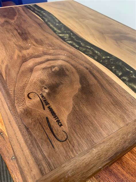 Wood Cheese Board Epoxy Resin Charcuterie Board River Etsy