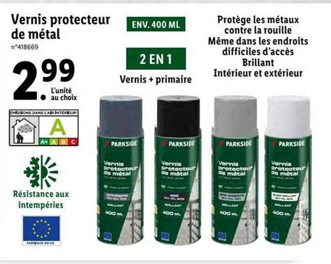 Promo Vernis Protecteur De Métal Parkside chez Lidl iCatalogue fr