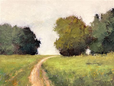 Country Path 221016, impressionist landscape oil painting.