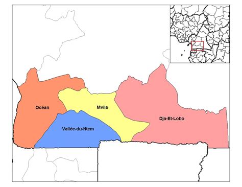 South Cameroon Divisions MapSof Net