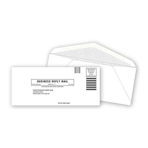 #9 Business Reply Envelope, Personalized Printing, USPS Barcode, Postal ...