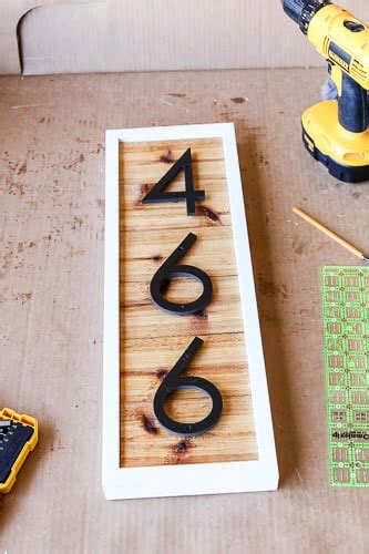 Diy Modern House Number Sign Pretty Handy Girl