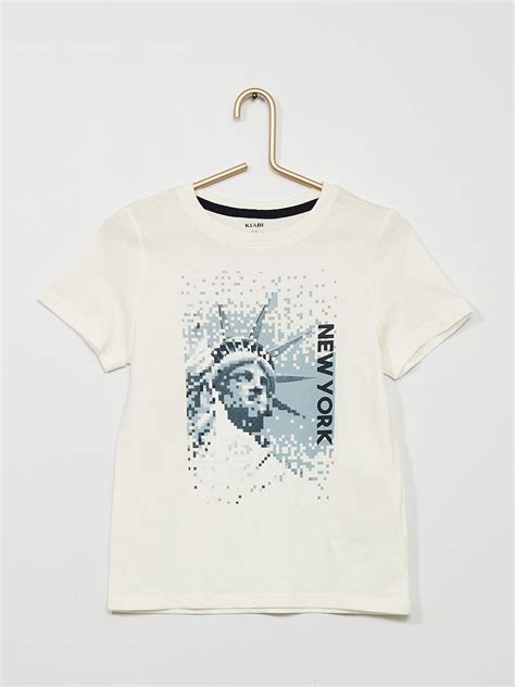 T Shirt Imprim New York Blanc Ny Kiabi