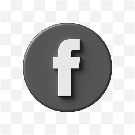 Premium Psd Facebook Social Media Icon 3d