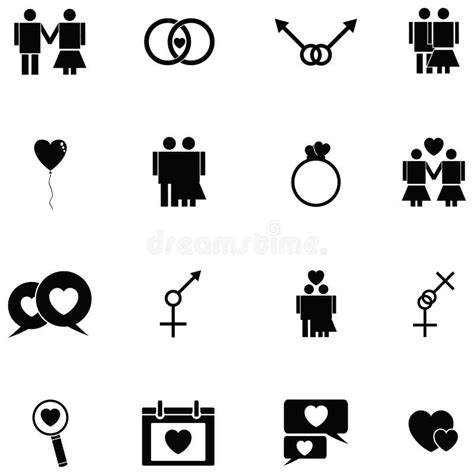 Sexual Icon Set Stock Vector Illustration Of Male Heterosexual 107352544