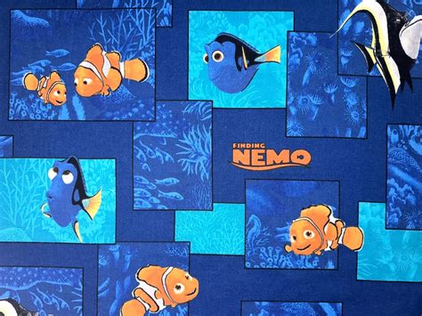 Finding Nemo Fabric Fat Quarter Continuous Cut Pixar Dory Kids