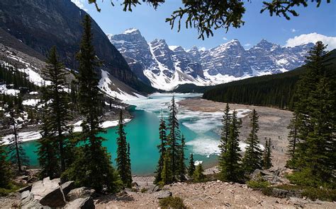 Moraine Lake Bergsee Gletschersee Valley Of The Ten Peaks