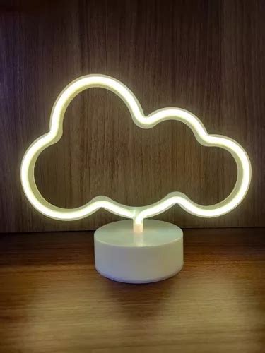 L Mpara Led De Ne N En Forma De Nube Para Ni Os Decoraci N De