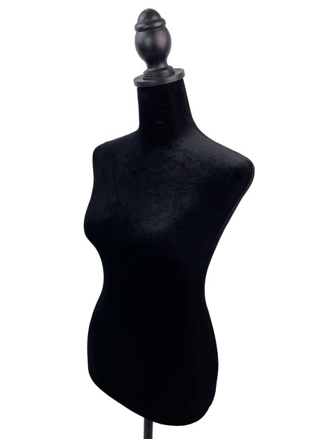 Female Mannequin Torso Dress Form With Wooden Tripod Base Stand