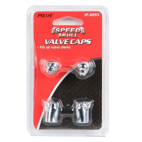 Schrader Valve Stem Caps, Chrome Skull Car Tire Air Valve Cap Plastic (set Of 4) (Sold by Case ...