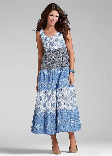 Tiered Jersey Maxi Dress By Bonprix Look Again Beach Wear Dresses