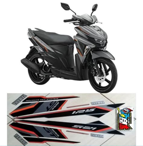 Jual STRIPING MIO SOUL GT SILVER 2018 STIKER LIS STANDAR ORI YAMAHA Di