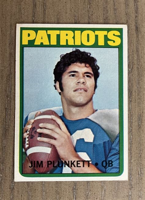 Topps Jim Plunkett New England Patriots Rc Ebay