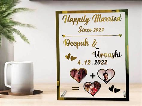 Personalized Wedding Photo Frame For Married Couple - Incredible Gifts