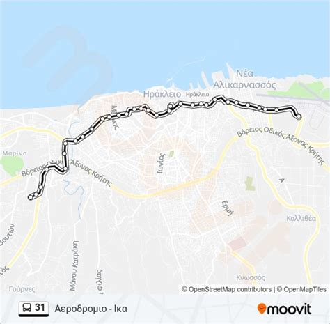 31 Διαδρομή: Δρομολόγια, Στάσεις & Χάρτες - Αεροδρομιο - Ικα (Ενημερώθηκε)