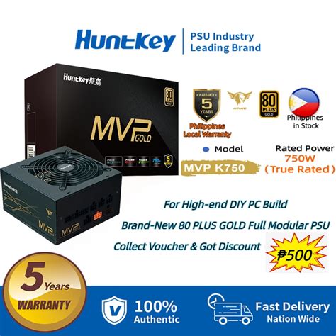 Huntkey MVP Series K750 750W Gold PSU 750 850 Watts 80 Full Modular