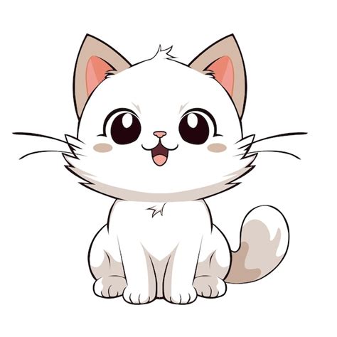 Ilustração de gato bonito dos desenhos animados Vetor Premium