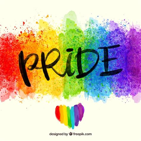 Colorful Pride Watercolor Background Free Vector