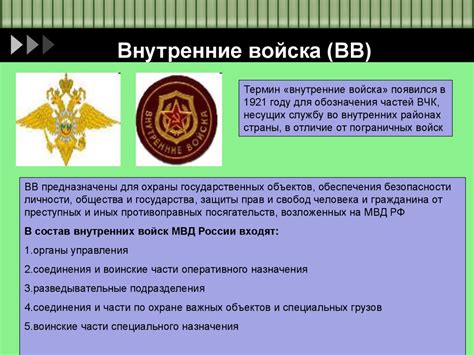 ВСРФ, другие войска и воинские формирования - презентация онлайн