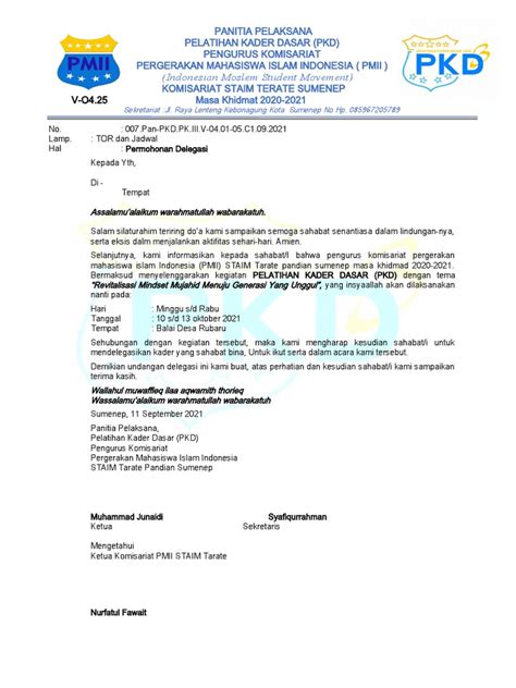 Surat Delegasi Pdf Karier And Perkembangan Perjalanan