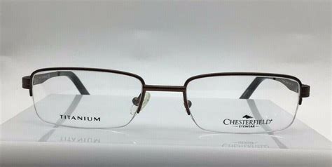 Chesterfield Ch808t Brown P6f Titanium Semi Rim Eyeglasses Frame 51 19 135 Ebay