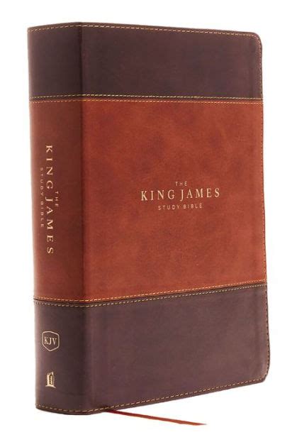 Kjv The King James Study Bible Leathersoft Brown Red Letter Full