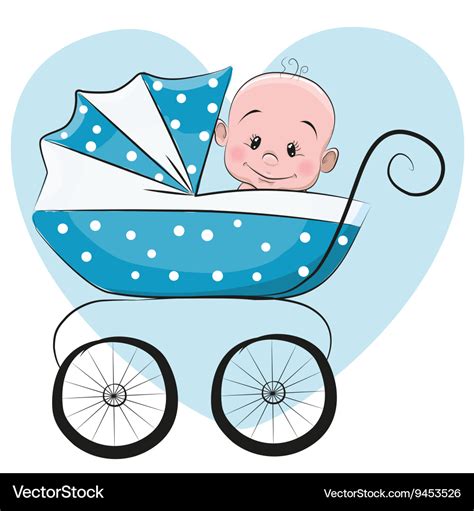 Cute cartoon baby boy Royalty Free Vector Image