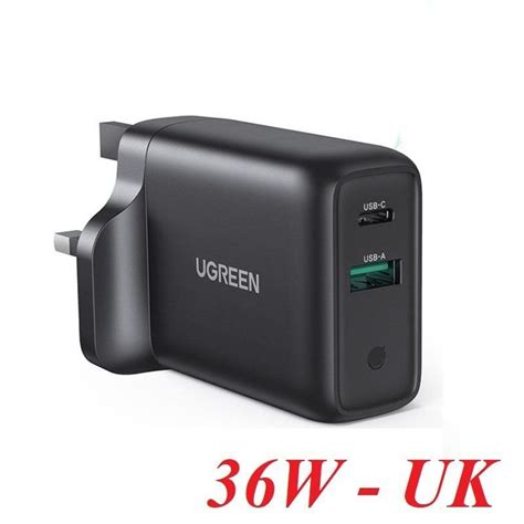 Ugreen 60469 36W QC3 0 4 0 sạc USB A và type C màu đen CD170 20060469