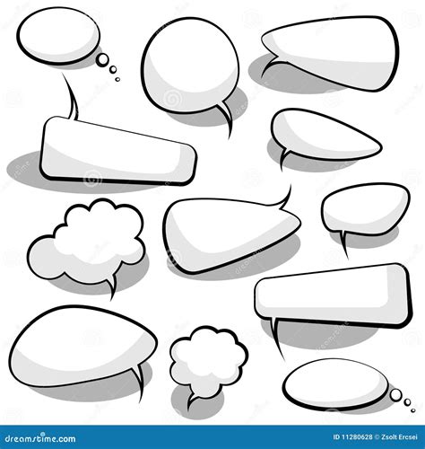 Speech And Thought Bubbles Stock Vector Illustration Of Empty 11280628