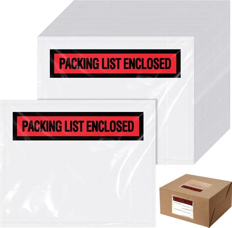 Amazon 250 Pack UPS Label Pouches 6 5 X 10 Packing List