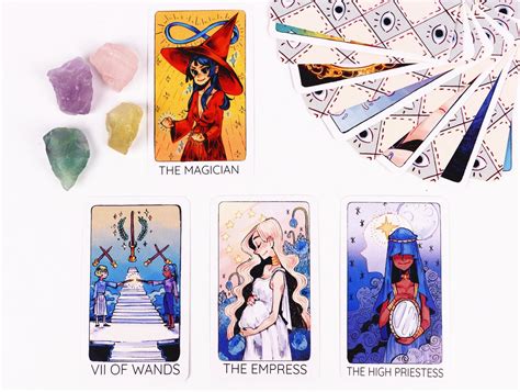 Cute Tarot Deck Cards With Guidebook For Beginners Etsy