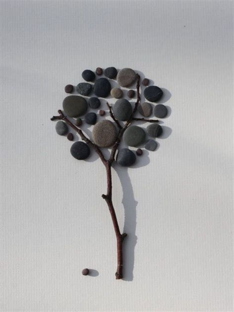 Pebble Art Create A Super Easy Diy Pebble Art Tree Easy Art Craft Ideas