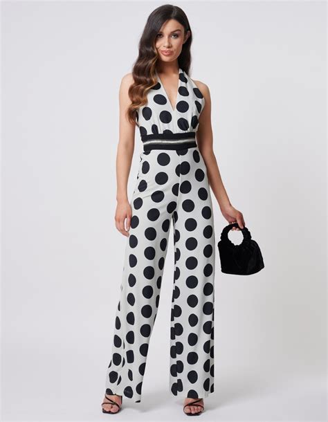 White Polka Dot Jumpsuit Segarin My Id